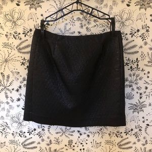 Jcrew Metallic Black Mini Skirt